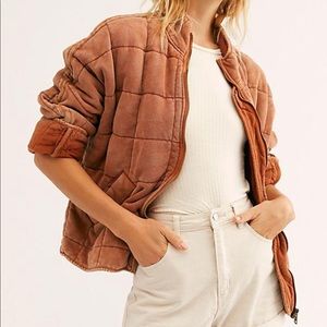 Free People Dolman Quilted Jacket in Myhrr